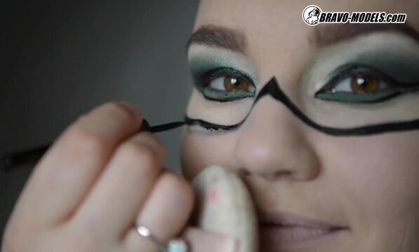 Backstage from Make-Up with model ELENA VEGA Cosplay