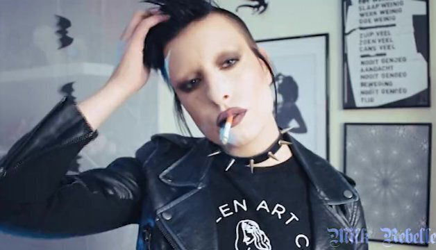 Butch Lesbian with Strap Takes Smoking Break Milk Rebelle