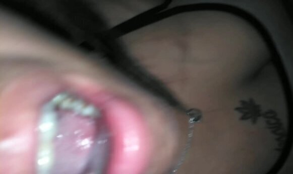 Latina Pizza Dare.. After work cumming 4times, creampie mouth