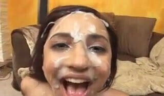 Veronica Vega Facial Gangbang