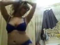 facebook finds - curvy beauty bellydances in bra and panties