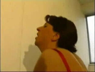 Mature redhead takes anal and facial.