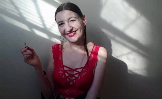 Inhale Gypsy Dolores smoking fetish series