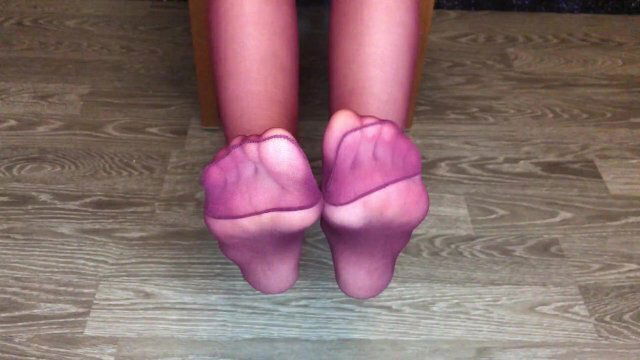 teen girl show nylon stockings foot fetish