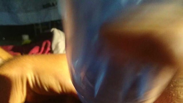 husband using fleshlight dripping