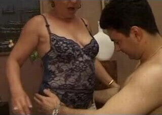 Mature Italian teacher with student