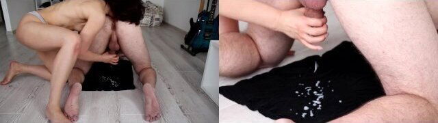 Petite Russian MILF with small tits milking me doggy style