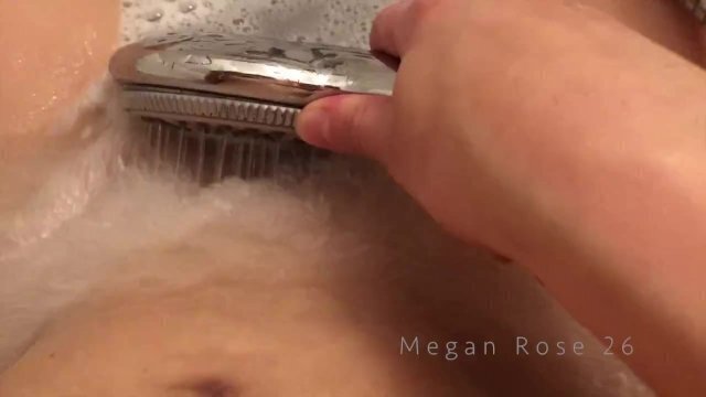 Lesbian masturbates with faucet first time