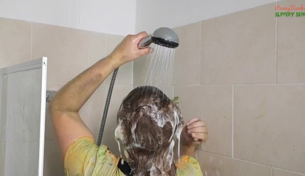 Wetlook shower ruined dress hairwash
