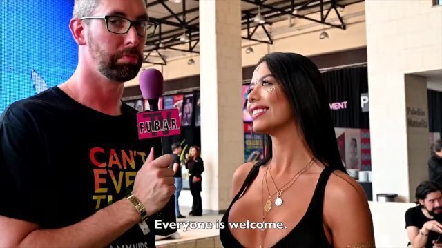 Playmate, pornstar, webcamgirl and event organizers at Lalexpo adult event