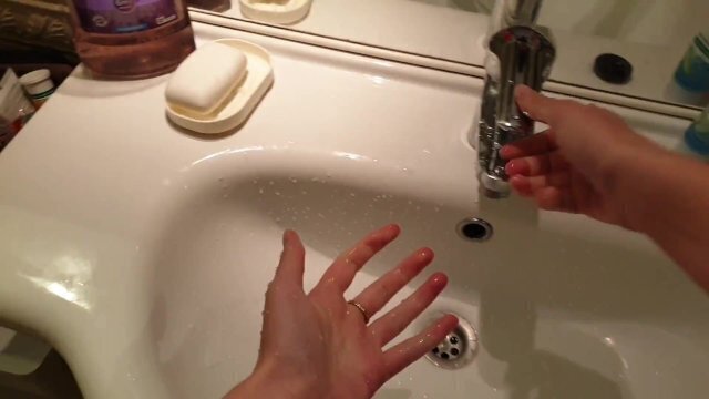 Wash your hands . SCRUBHUB