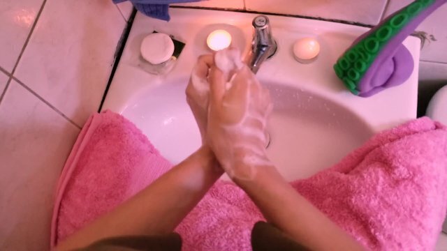 ASMR Wash your hand, listen rain relax #SCRUBHUB