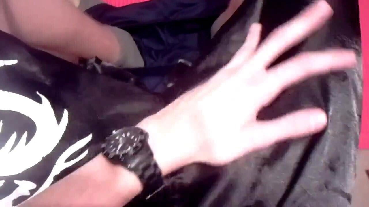 Sagging black dragon boxers silky shiny