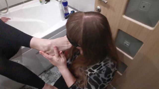 Wash and lick my feet!