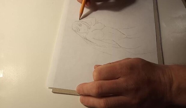 COVID ANIME GIRL DRAWING