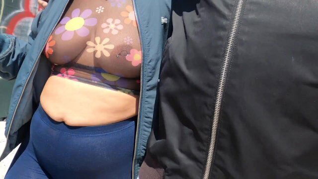 Quaratine errand with wife through leggings thru shirt