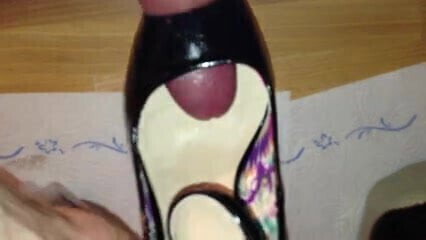 Cum in Peeptoe Heels II
