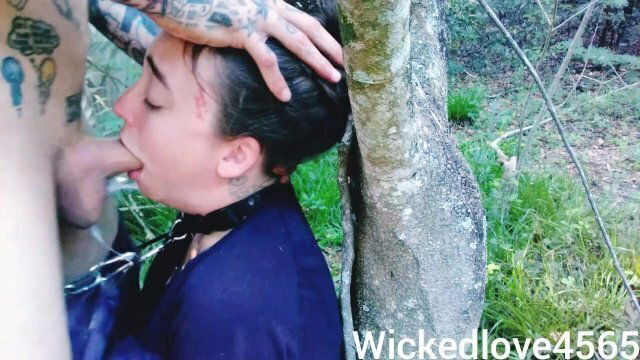 Chained facefucked balls deep