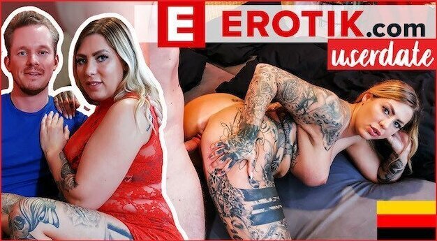 Tattooed German pornstar Blow rides dick loves swallow! (GERMAN)
