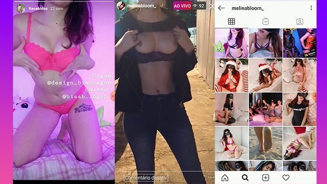 NA RUA, FIZ UMA LIVE MOSTRANDO OS PEITOS NO INSTAGRAM! BUZINARAM PRA MIM!