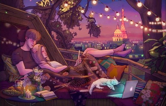 asmr girlfriend cuddling roleplay