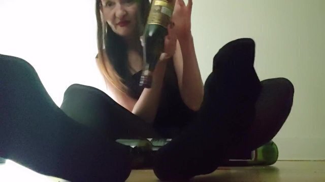 Name Dolores sheer black pantyhose tease /nylon feet