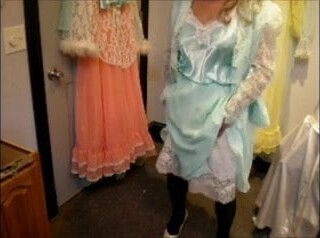 Dress-up to cum in satin panties