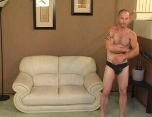 Rough ex-convict strips and jerks