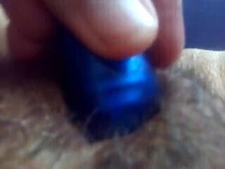 Hairy Mature Playing With Vibrating