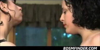 Chubby Lesbian Spanked Office