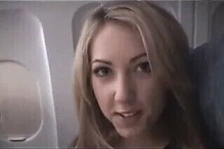 Amateur Airplane Blowjob