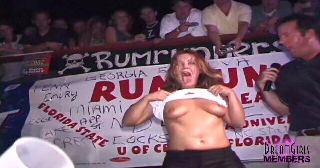 Coeds Bare Crowd Roaring Contest Part