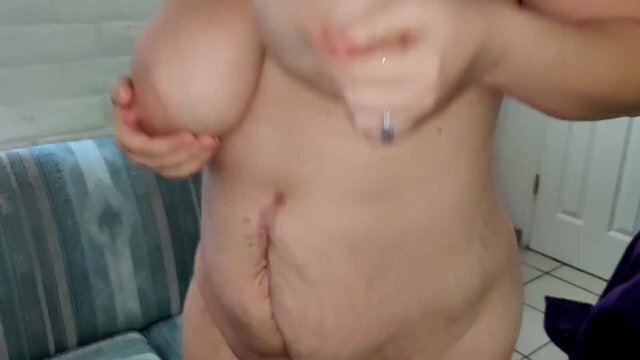 Lactating While play with myself