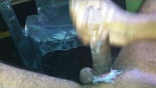 Punishment black monster hard handjob