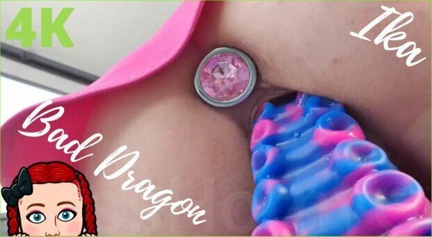 Dragon Dildo Play With Close Pussy Balcony. Shhh