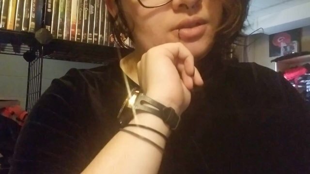 goth girl wearing dress fully clothed