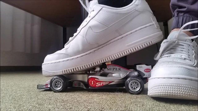 Toycar Crushing with Nike Airforce 1 Platform (Trailer)