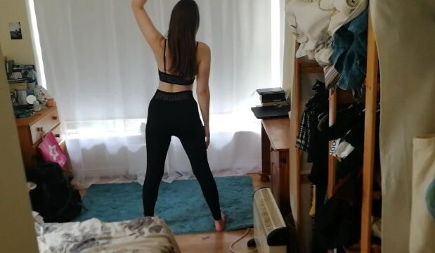 walked working out, fucked him.....