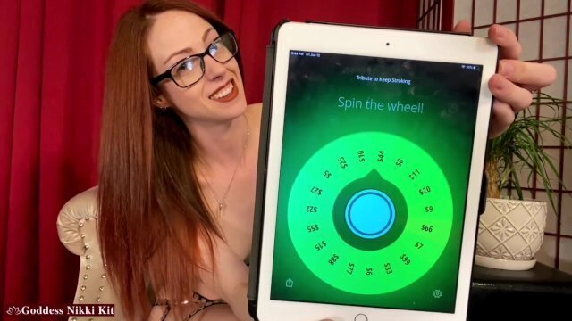 Tribute Keep Stroking Wheel Spin Game Financial Domination Tribute Femdom Goddess Nikki