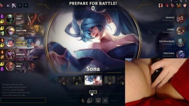 perform playing main with vibrator distracting League Legends Luna