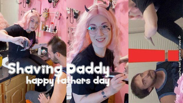 OmankoVivi Shaving Daddy┌( ಠ‿ಠ)┘Happy Father's Day! Vlog