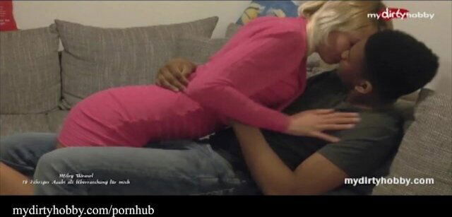 MyDirtyHobby Interracial fuck with MILF taking virginity young stud