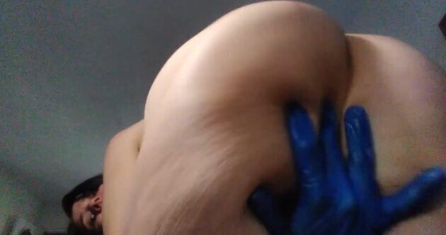 PinkMoonLust Booty Anus Bends Over FINGERS ASSHOLE SQUIRT Female Ejaculation Hand