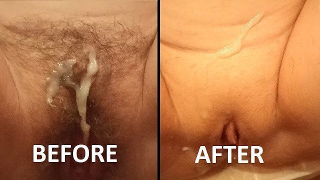 Milf gets hairy pussy, shaves then gets pussy again!