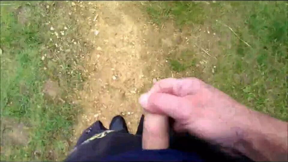 Walk and wank at lake