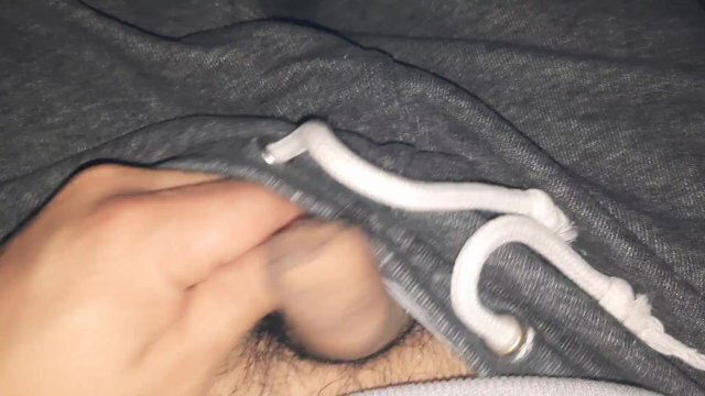Small uncut grower shower, precum, slow foreskin rolling close glistening precum play