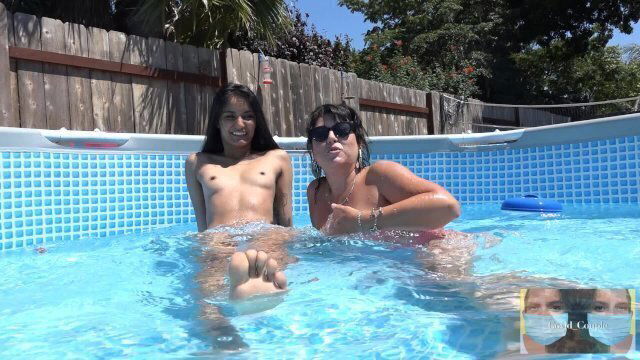 Pool Party Topless with Roxy Summers Summer Covid Couple