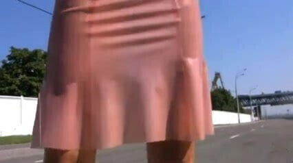 Oksana in latex dress