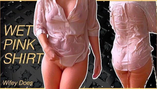 Wife Getting Hosed With Pink Through Shirt Pussy Play