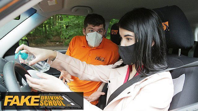  Driving School Lady sucks instructor’s disinfected burning